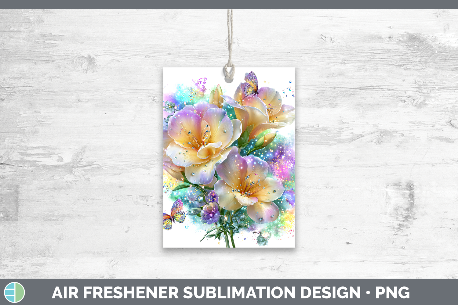 GorgeousFlowers 01 Rainbow Summer Air Freshener design.