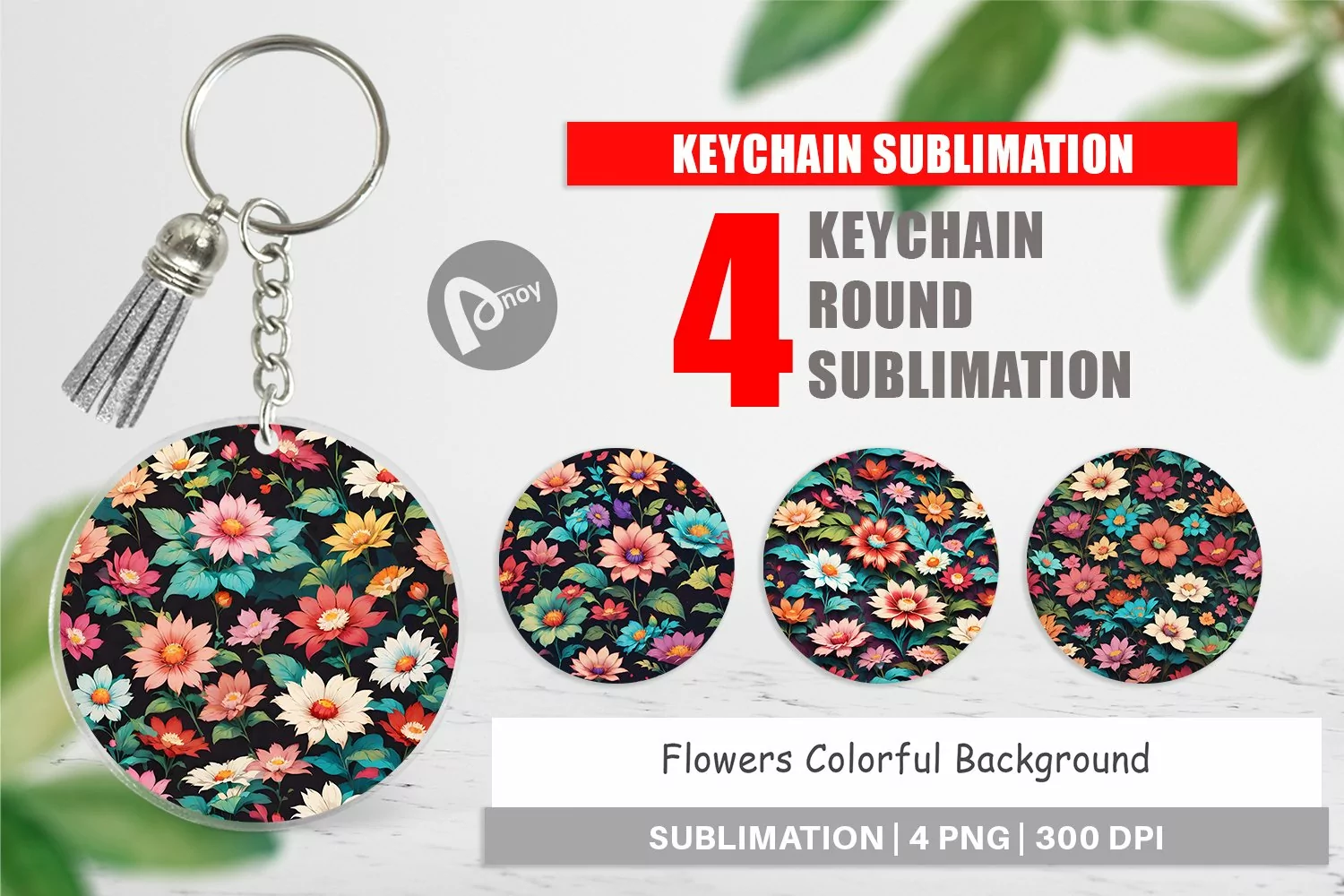 Keychain Flowers Colorful product image 1