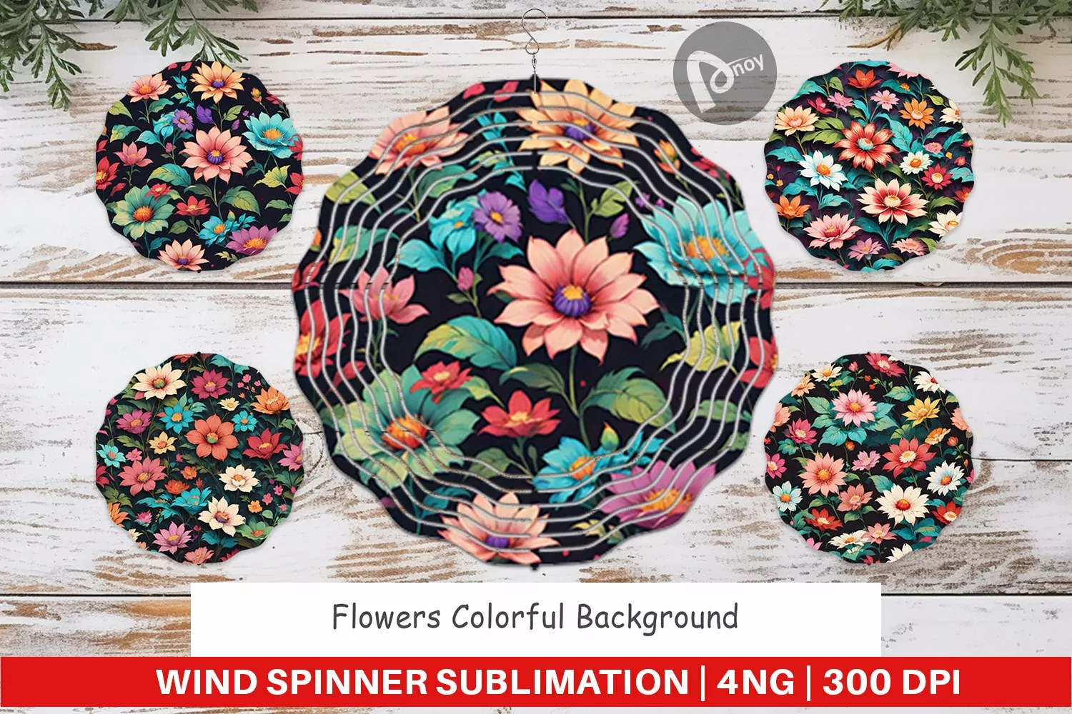 Wind Spinner Flowers Colorful product image 1