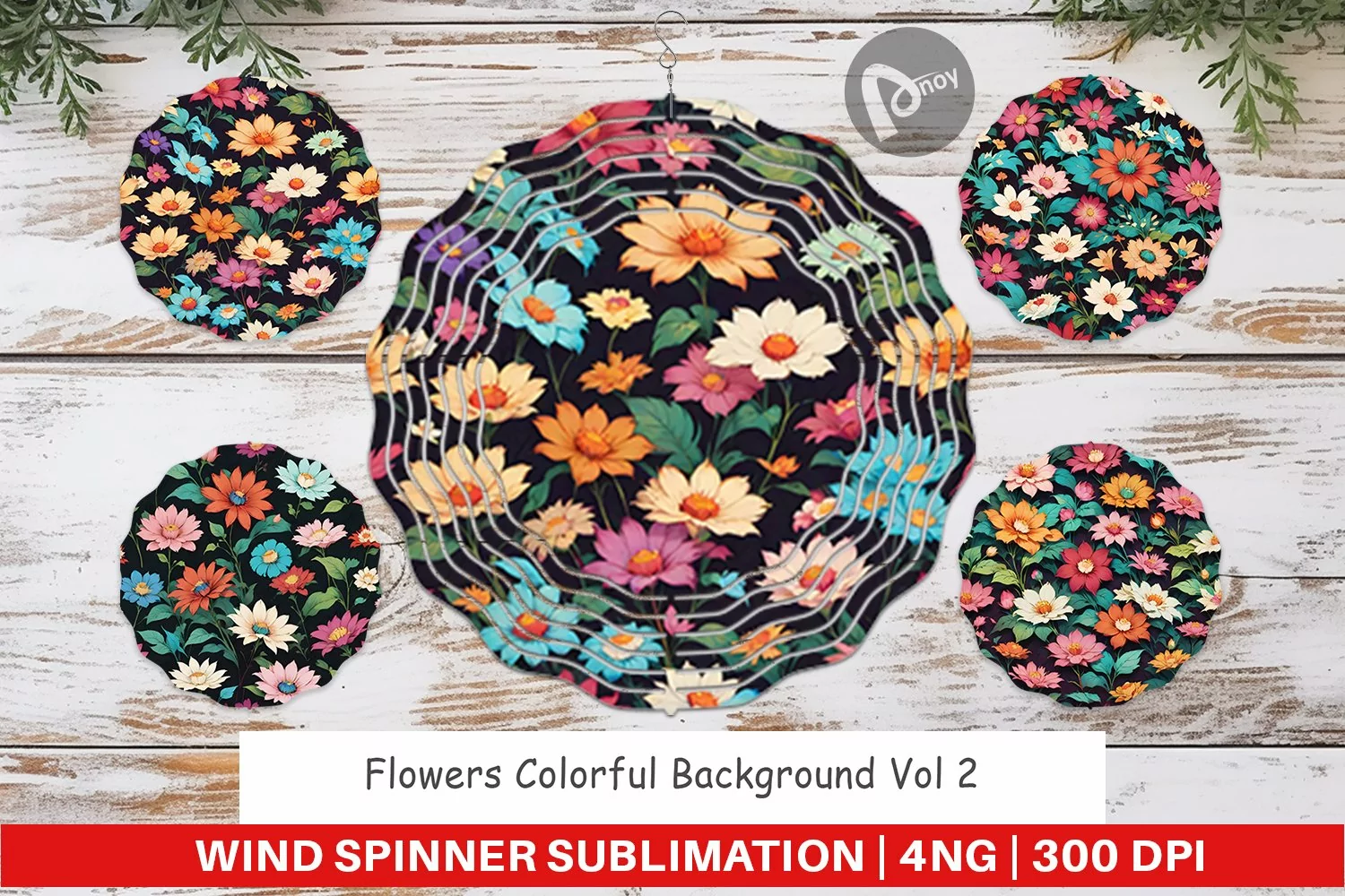 Wind Spinner Flowers Colorful product image 1