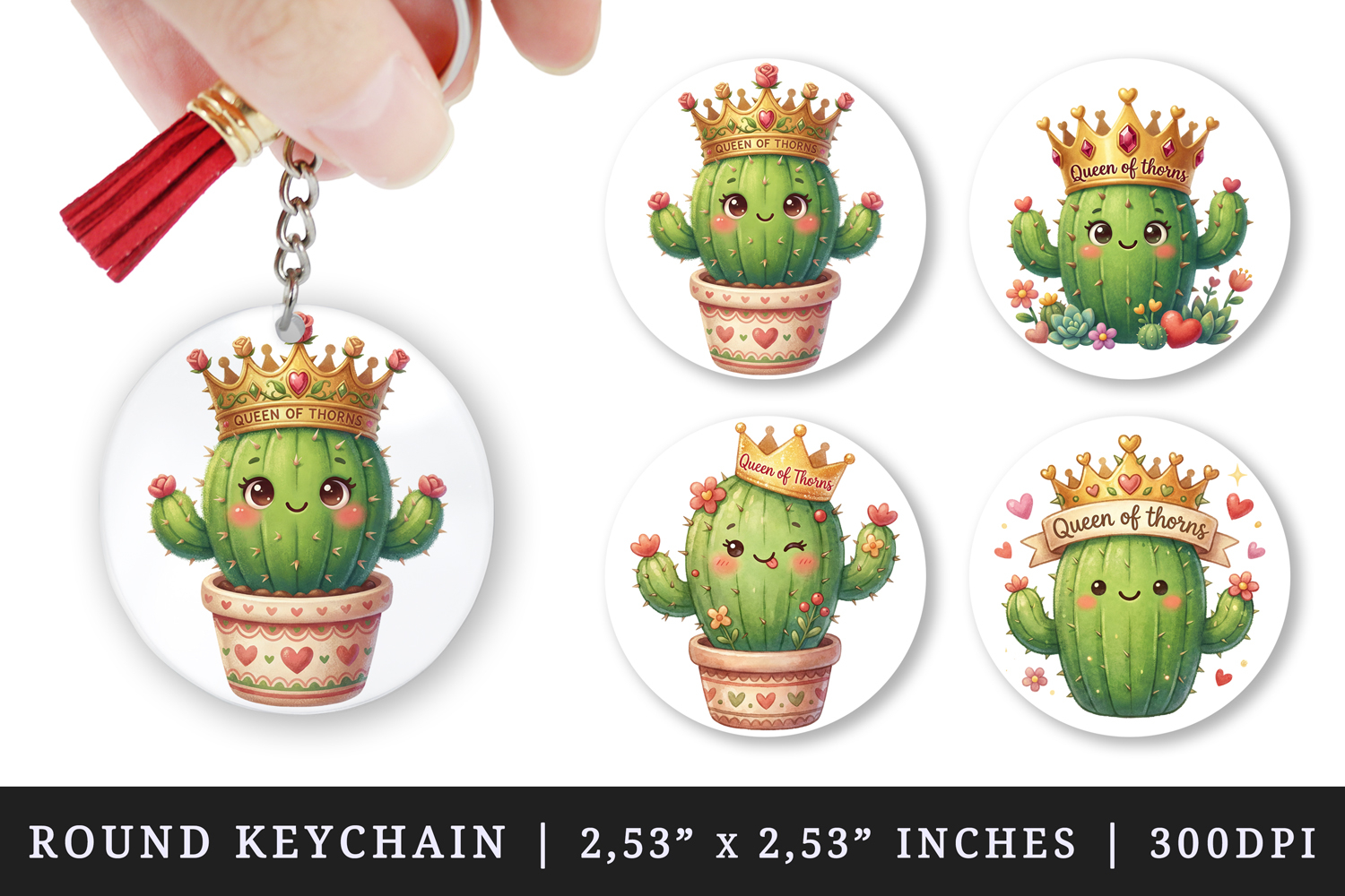 Flowers round keychain pintable sublimation design png product image 1