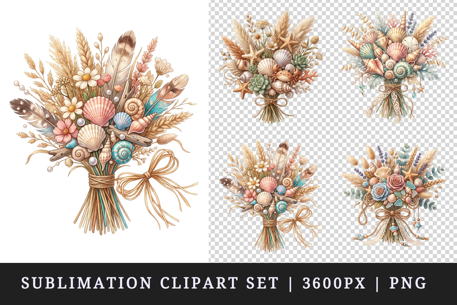 Flowers clipart printable sublimation design png product image 1