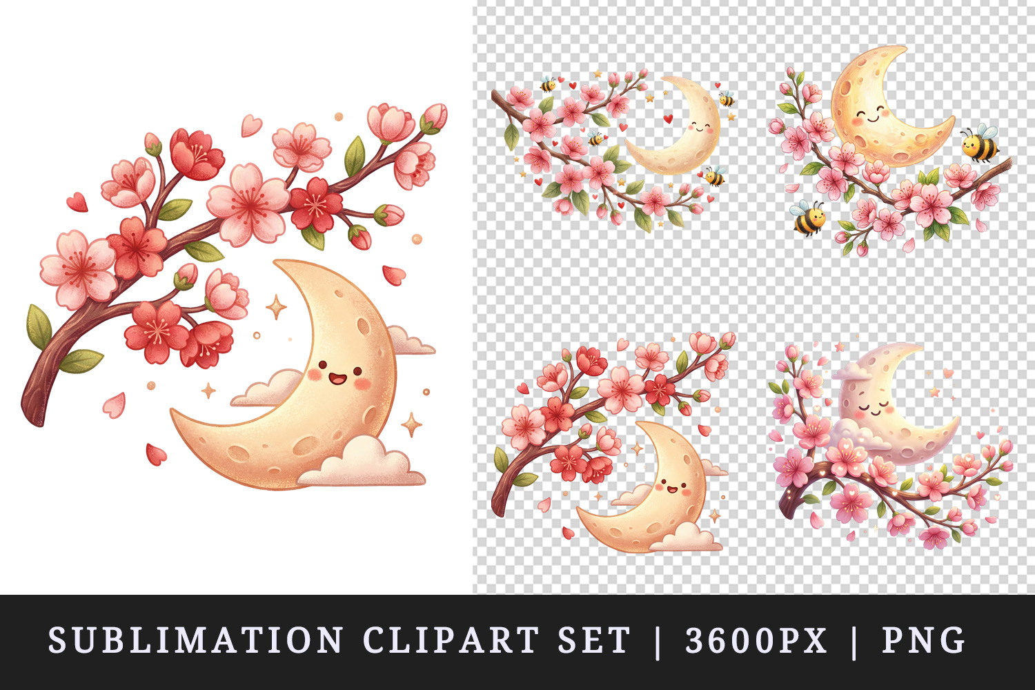 Flowers clipart printable sublimation design png product image 1