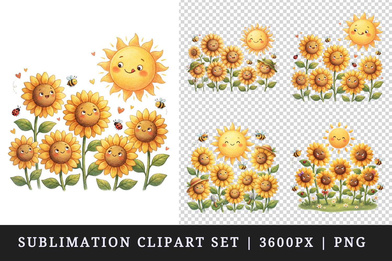 Flowers clipart printable sublimation design png product image 1