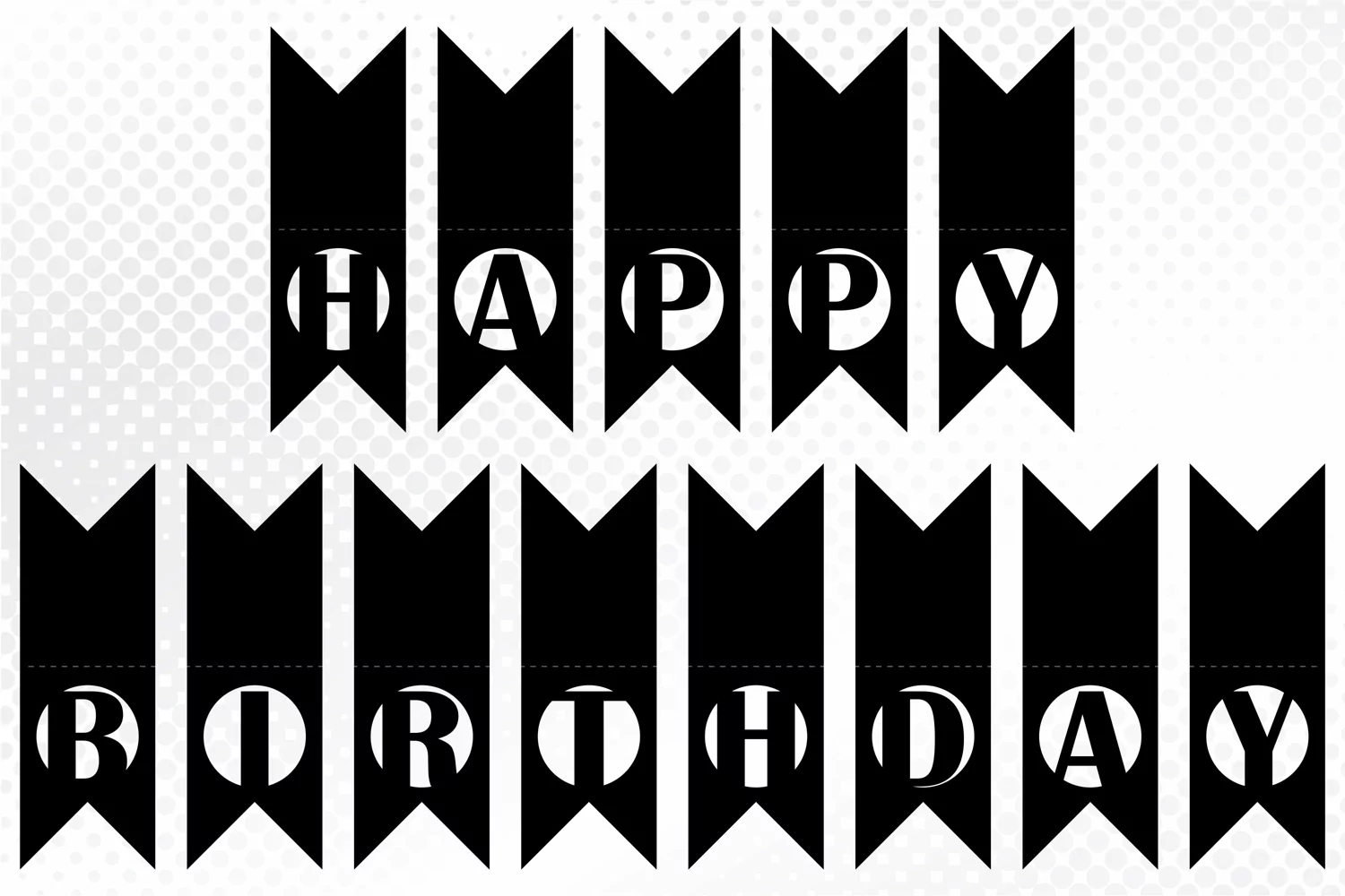 Happy Birthday SVG, Banner Sign SVG, Banner Sign Decorations product image 1