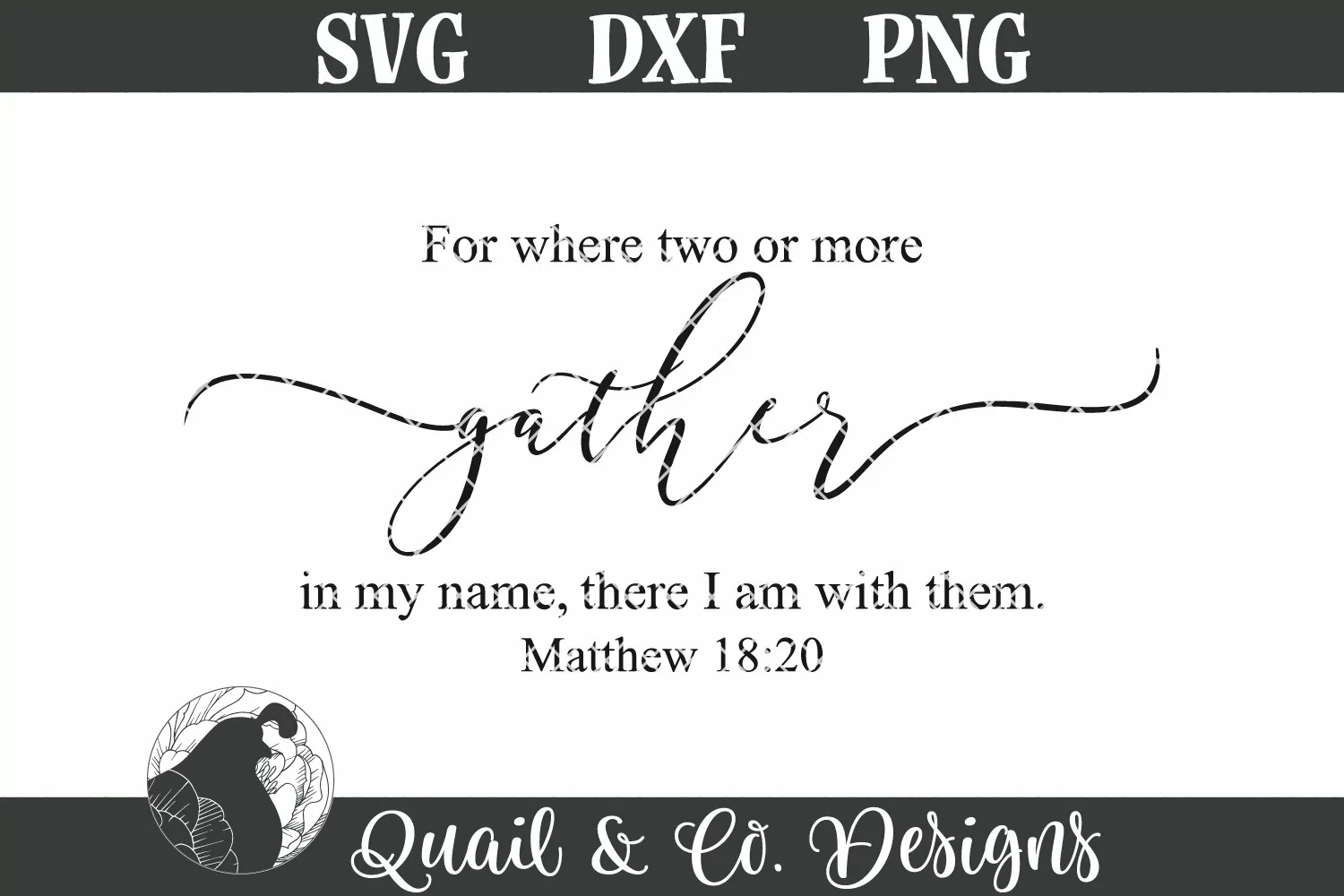 Christian Sign SVG, Gather SVG, For Where Two or More Gather product image 1