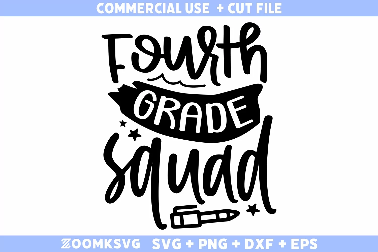 Fourth grade squad SVG | School SVG | Funny School SVG product image 1