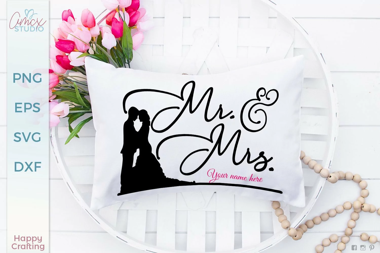 Mr. & Mrs. Wedding Couple SVG file product image 1