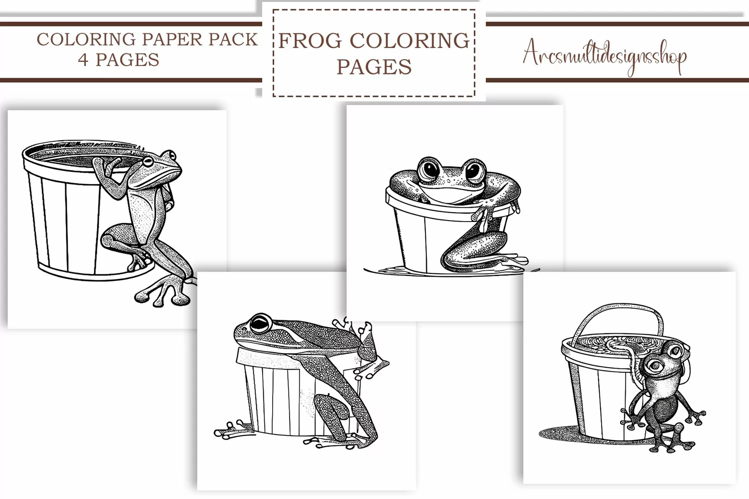 Frog coloring pages product image 1