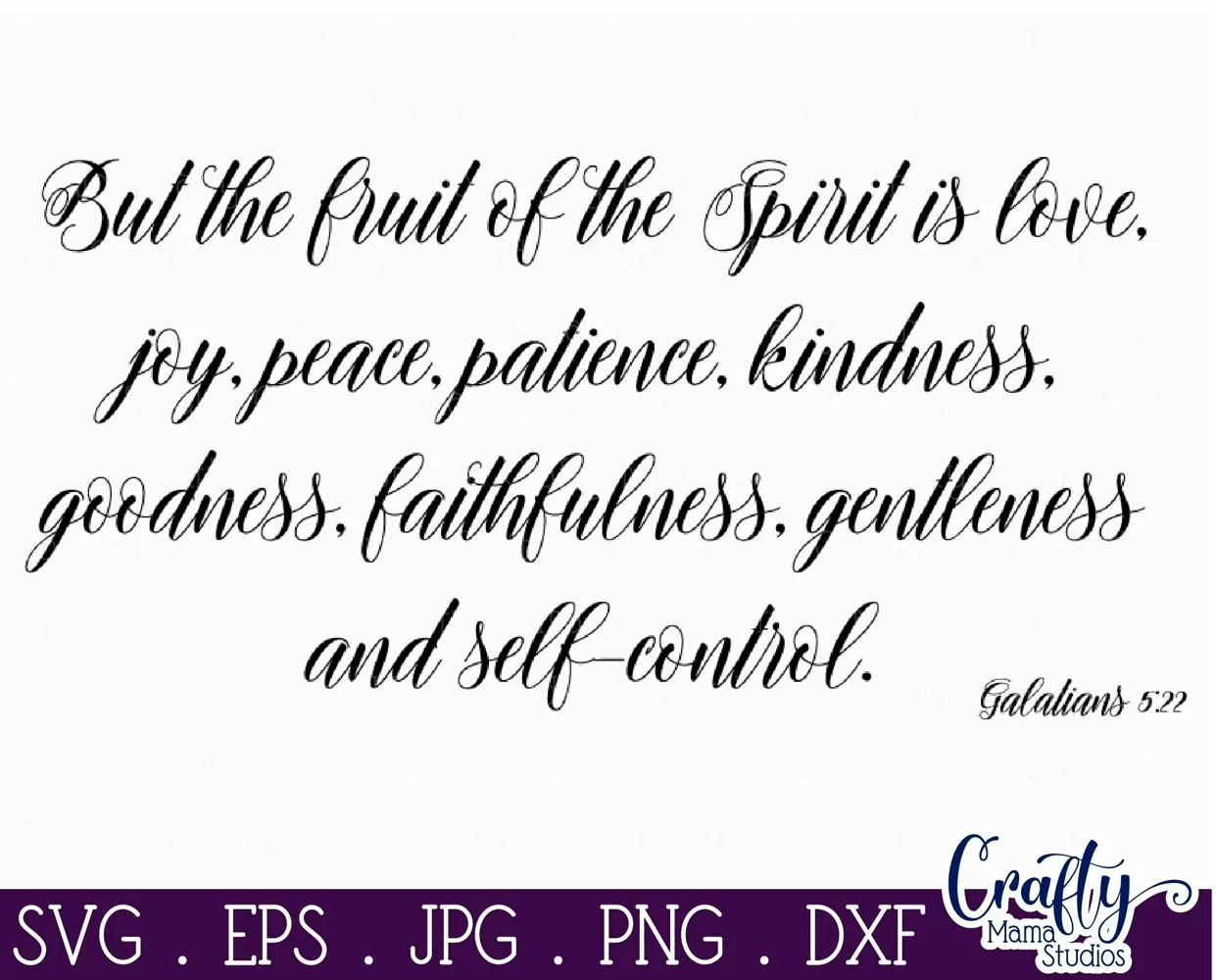 Fruit Of The Spirit Christian Farmhouse Home Sign Svg product image 1