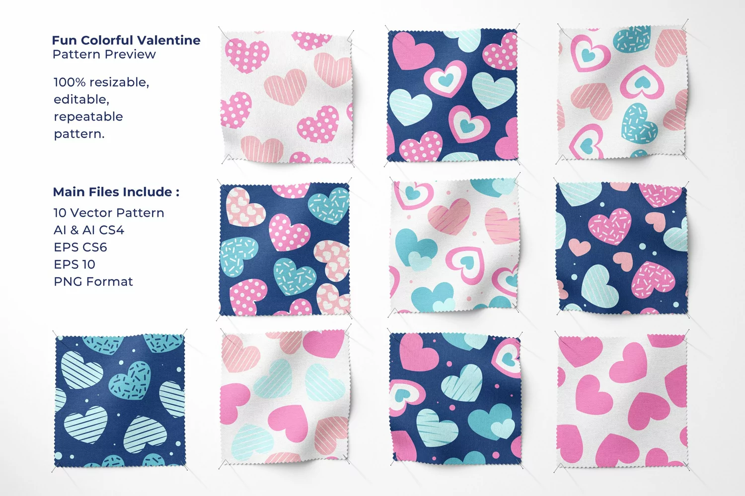 Fun Colorful Valentine - Seamless Pattern product image 1