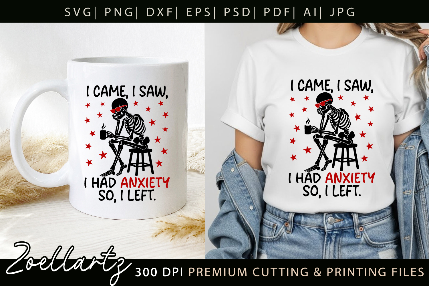 Funny Mental Health SVG Sarcastic Anxiety T-shirt Mug Design product image 1