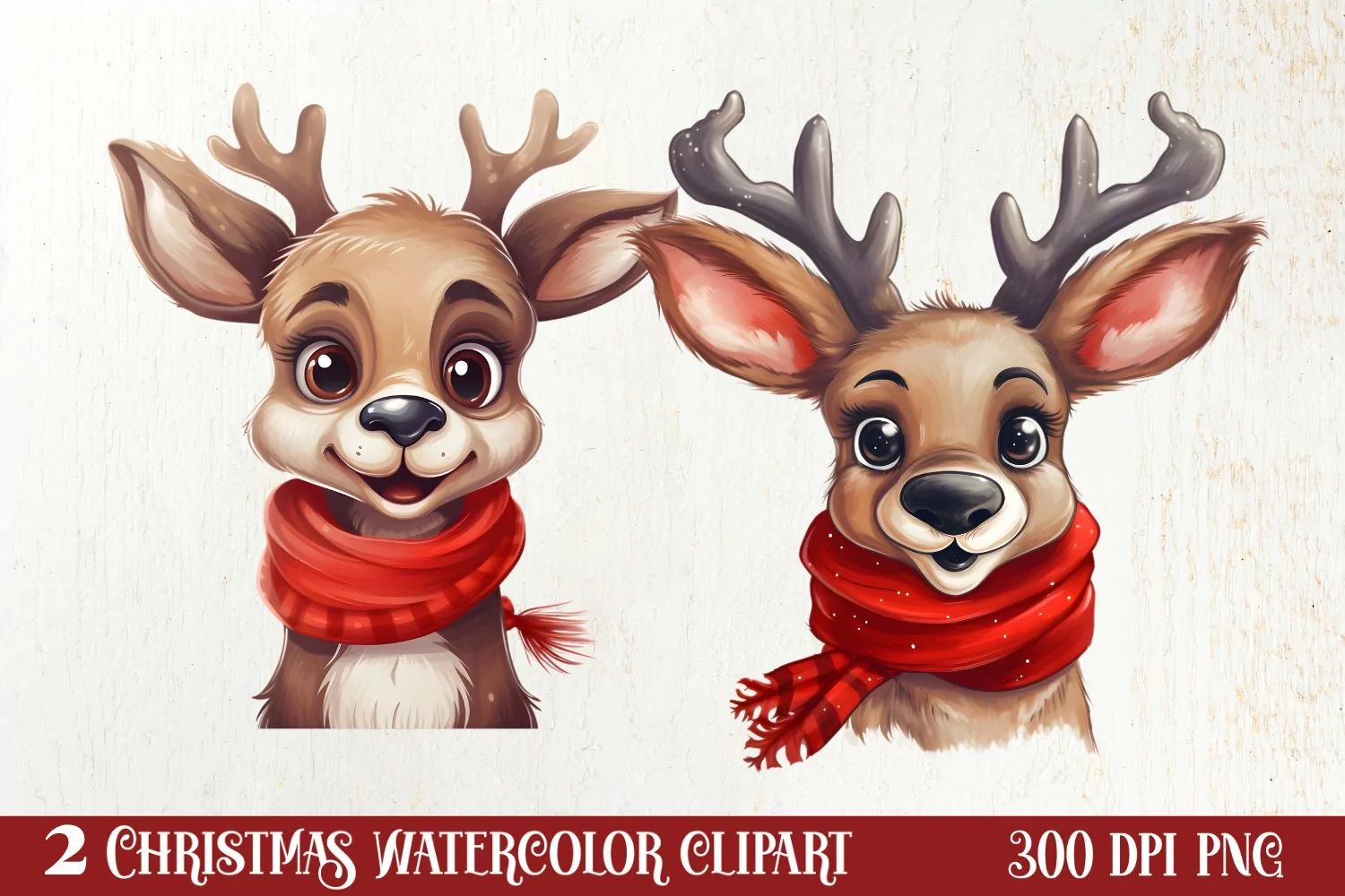 Funny Christmas Reindeer Clipart Sublimation, Christmas SVG product image 1