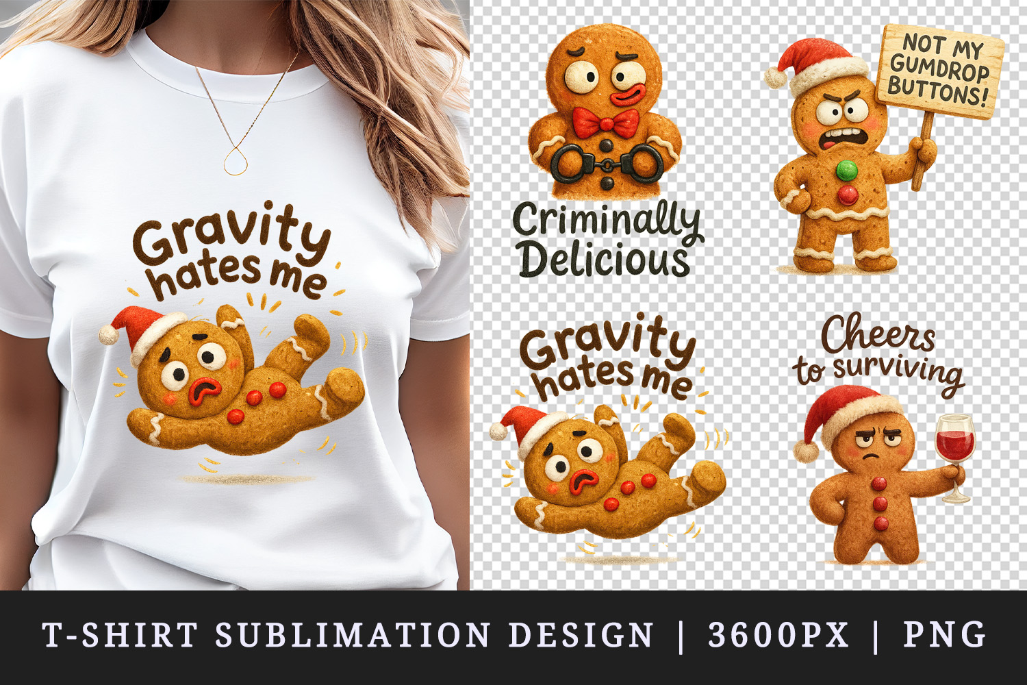 Funny Christmas t-shirt printable sublimation design png product image 1