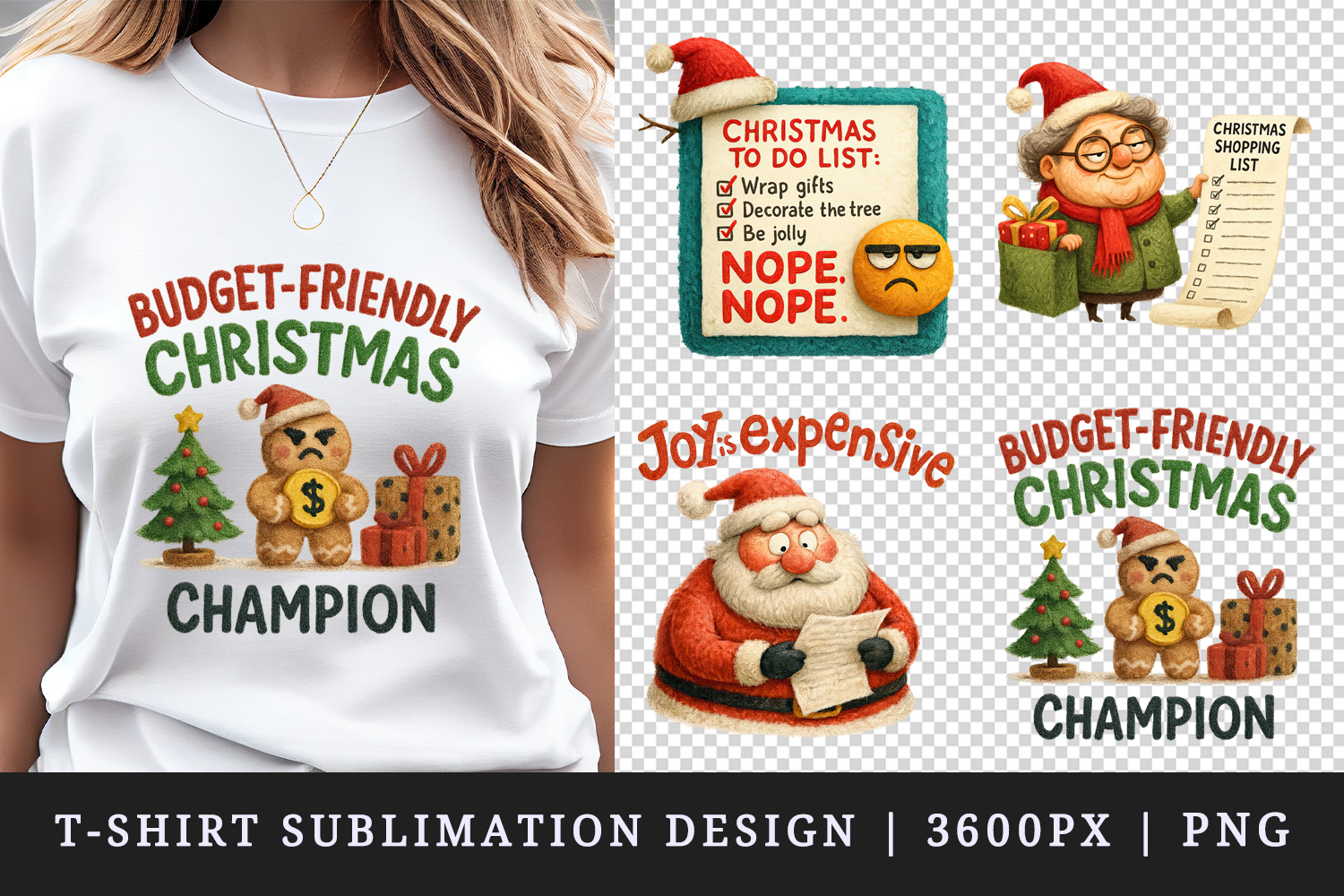 Funny Christmas t-shirt printable sublimation design png product image 1