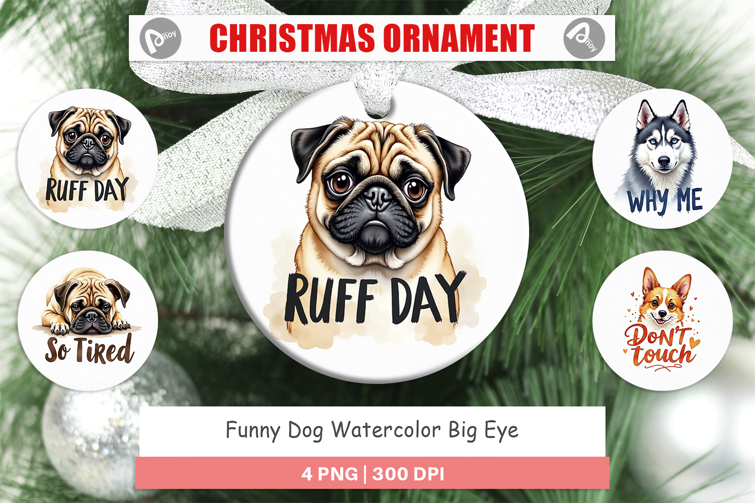 Funny Dog Big Eye Ornament product image 1