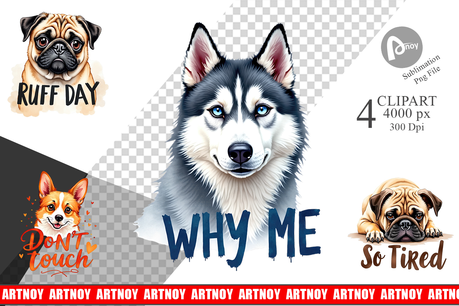 Funny Dog Big Eye Clipart product image 1