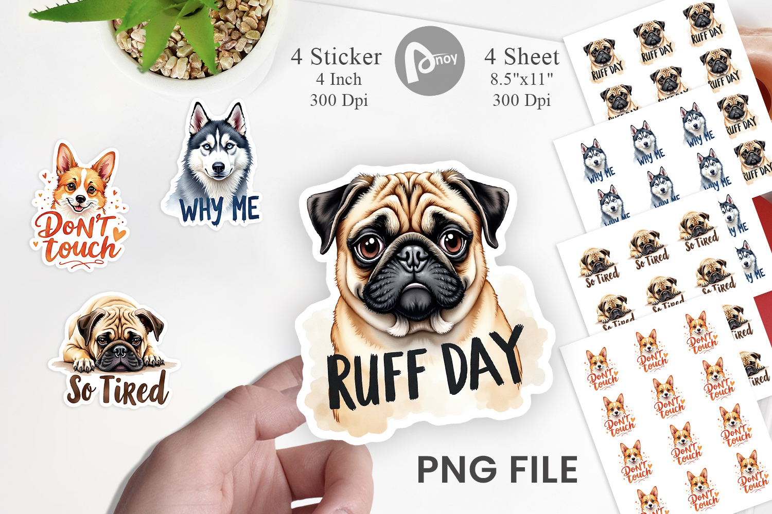 Funny Dog Big Eye Sticker product image 1