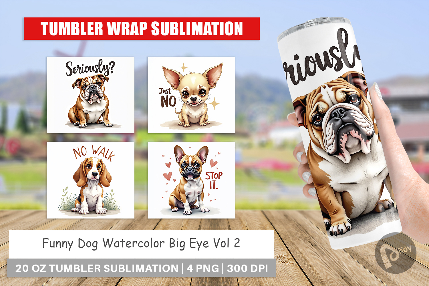 Funny Dog Big Eye Tumbler product image 1