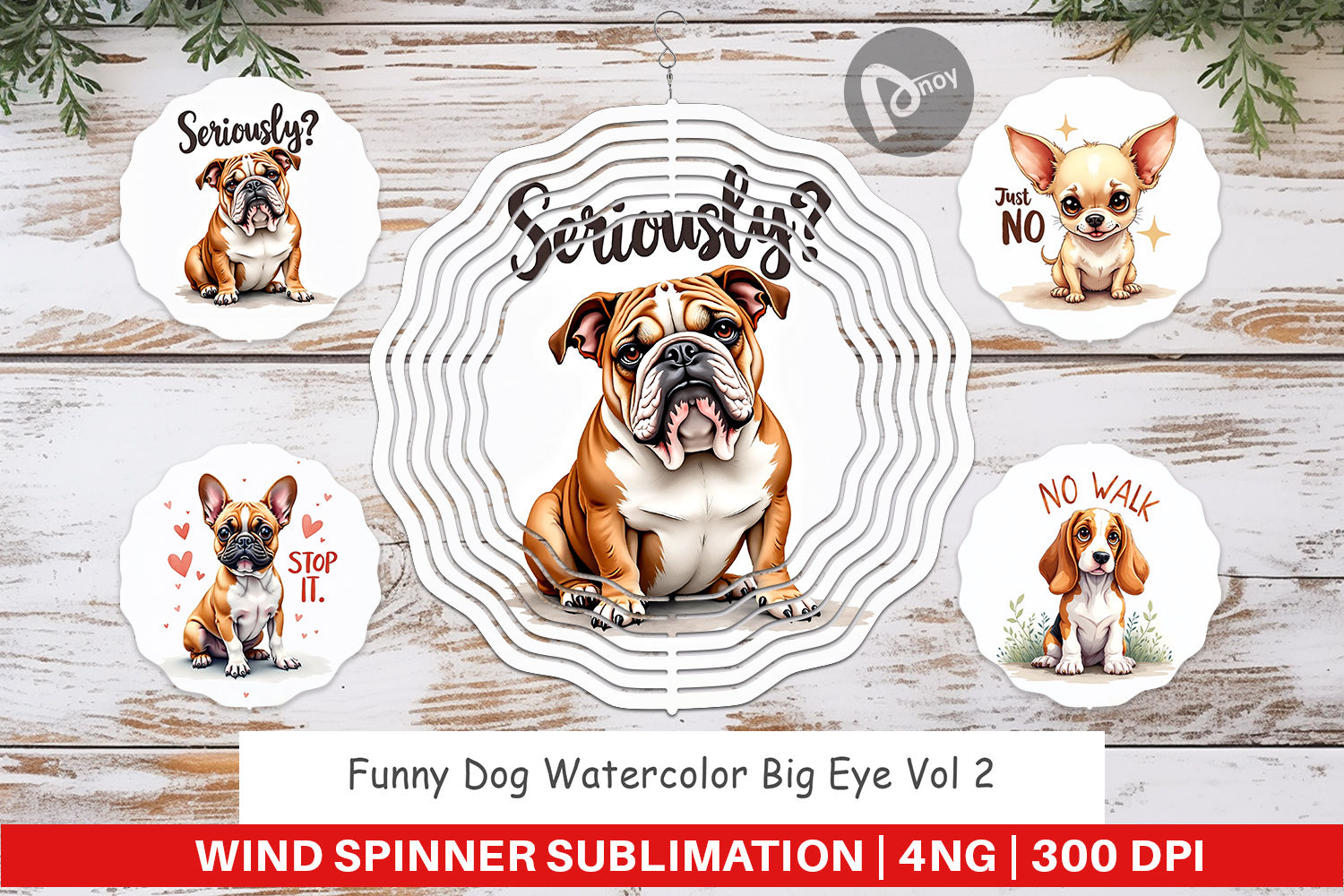 Funny Dog Big Eye Wind Spinner product image 1