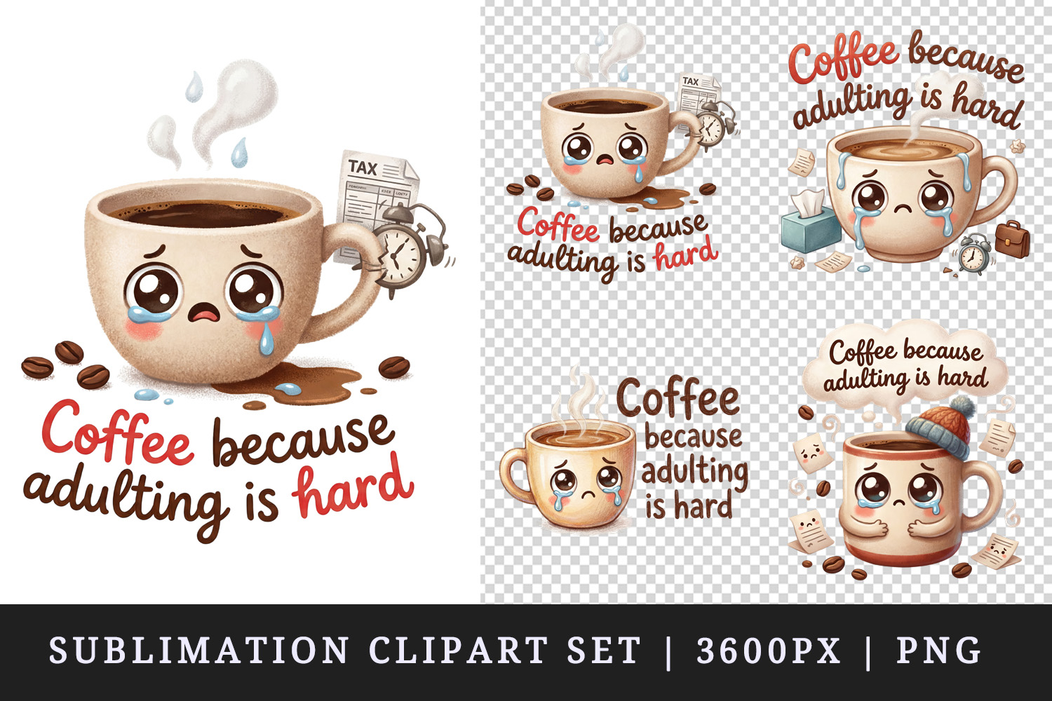 Funny Quote clipart printable sublimation design png product image 1