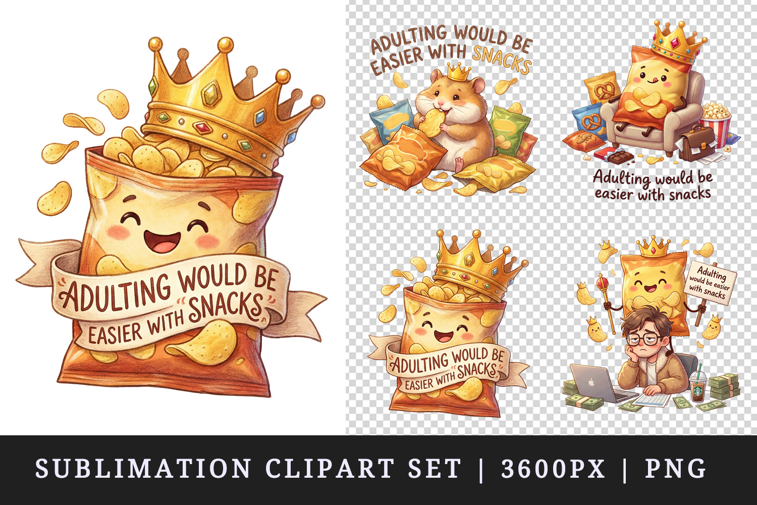 Funny Quote clipart printable sublimation design png product image 1