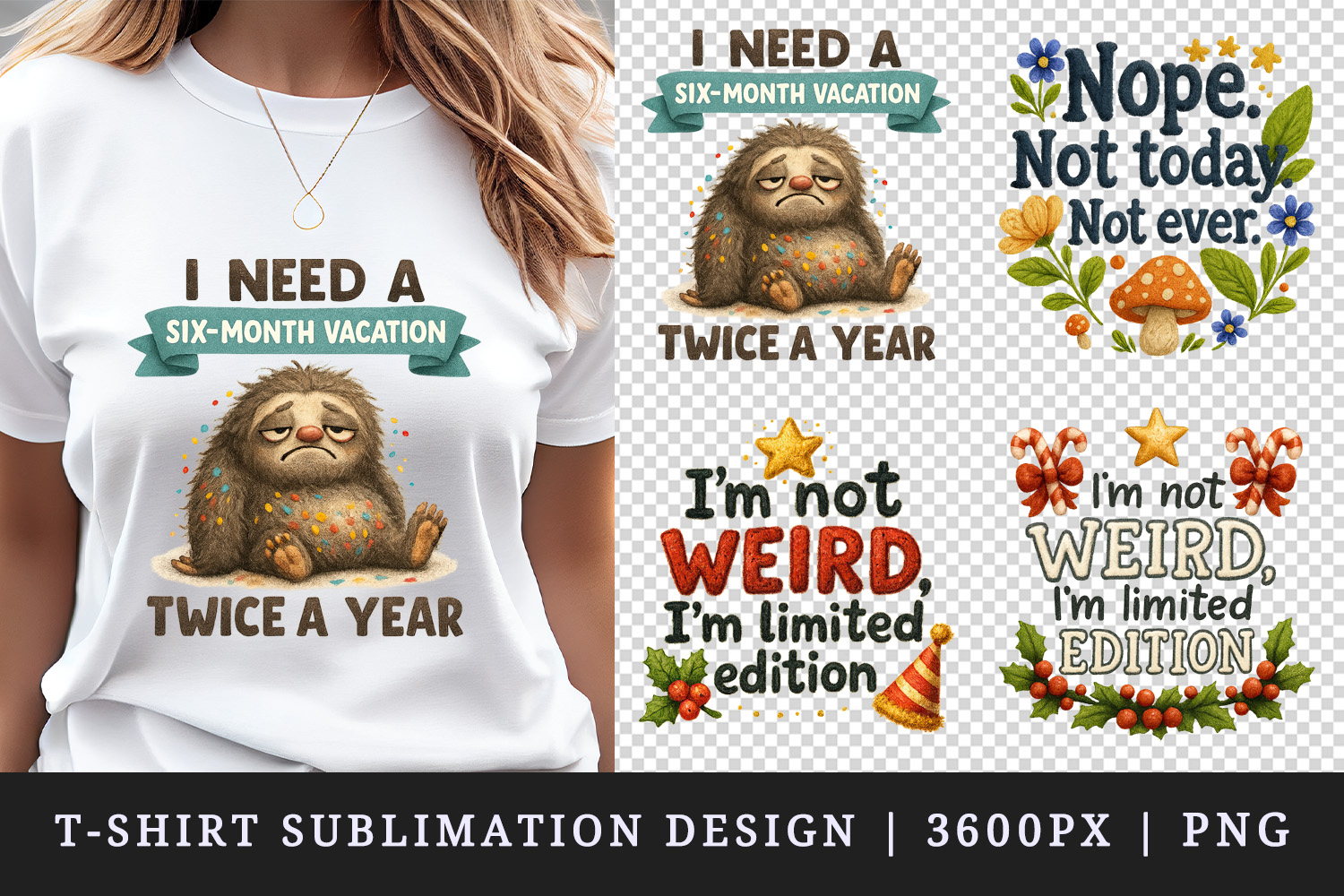 Funny Quote t-shirt printable sublimation design png product image 1
