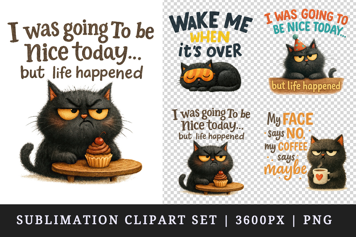 Funny Quotes clipart printable sublimation design png product image 1