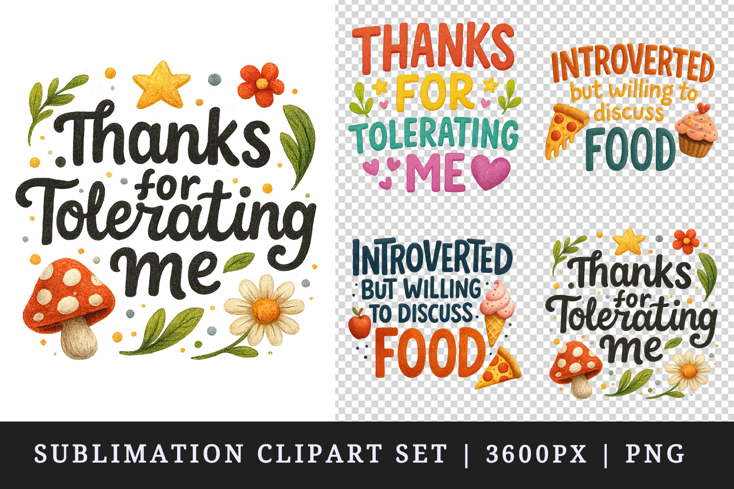 Funny Quotes clipart printable sublimation design png product image 1