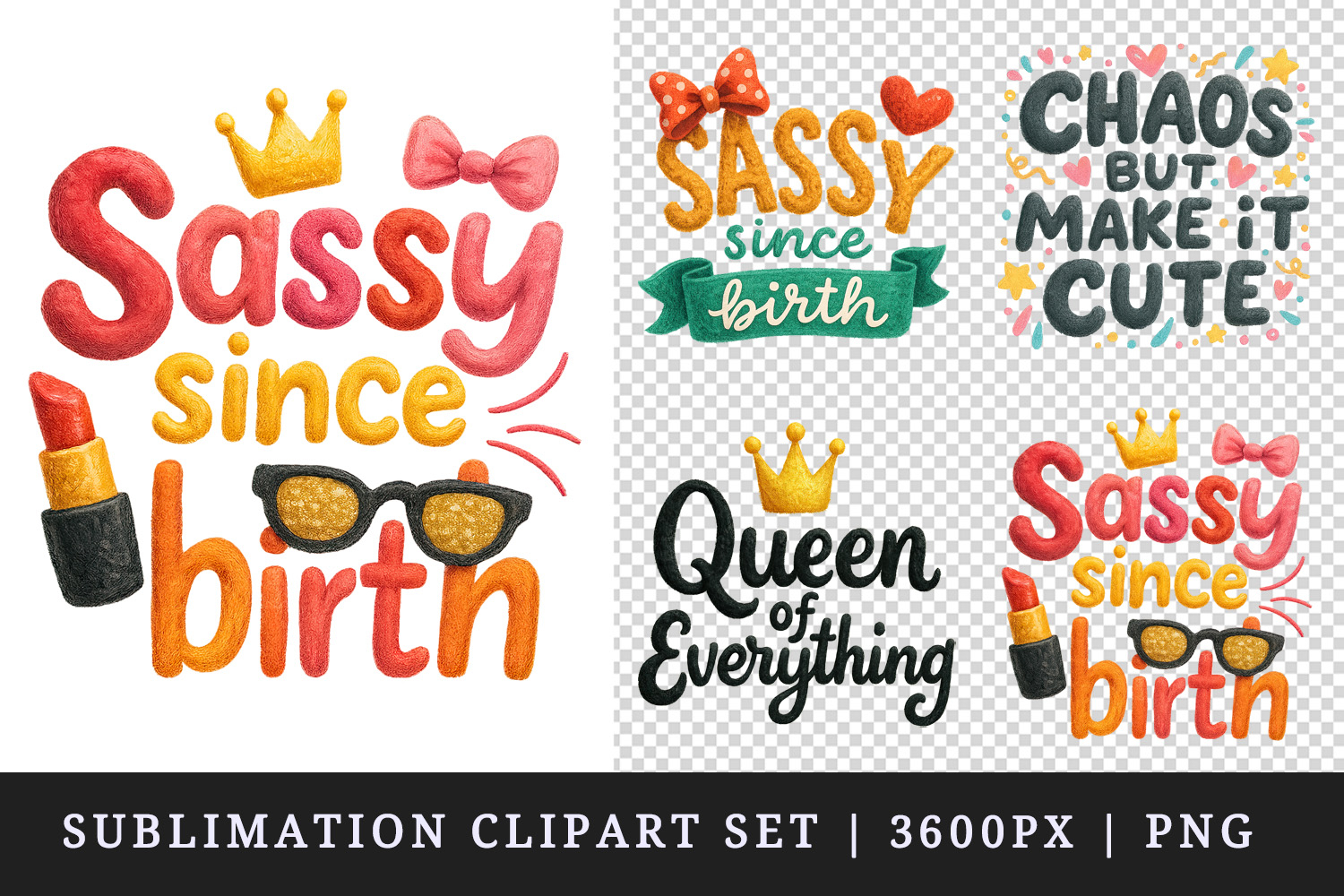 Funny Quotes clipart printable sublimation design png product image 1