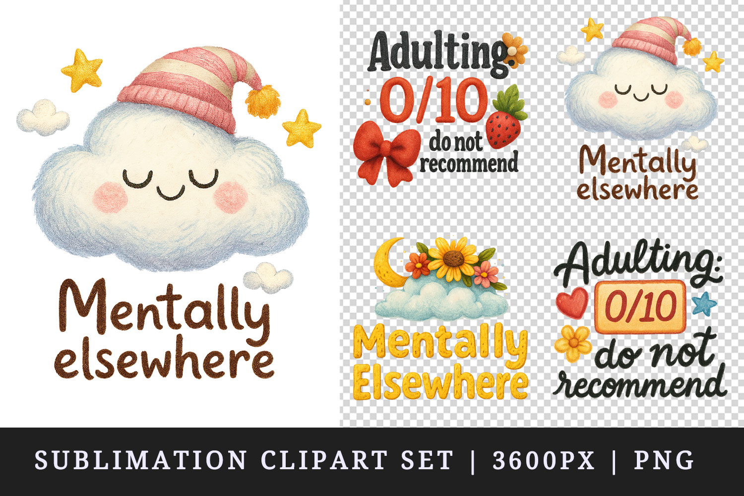 Funny Quotes clipart printable sublimation design png product image 1