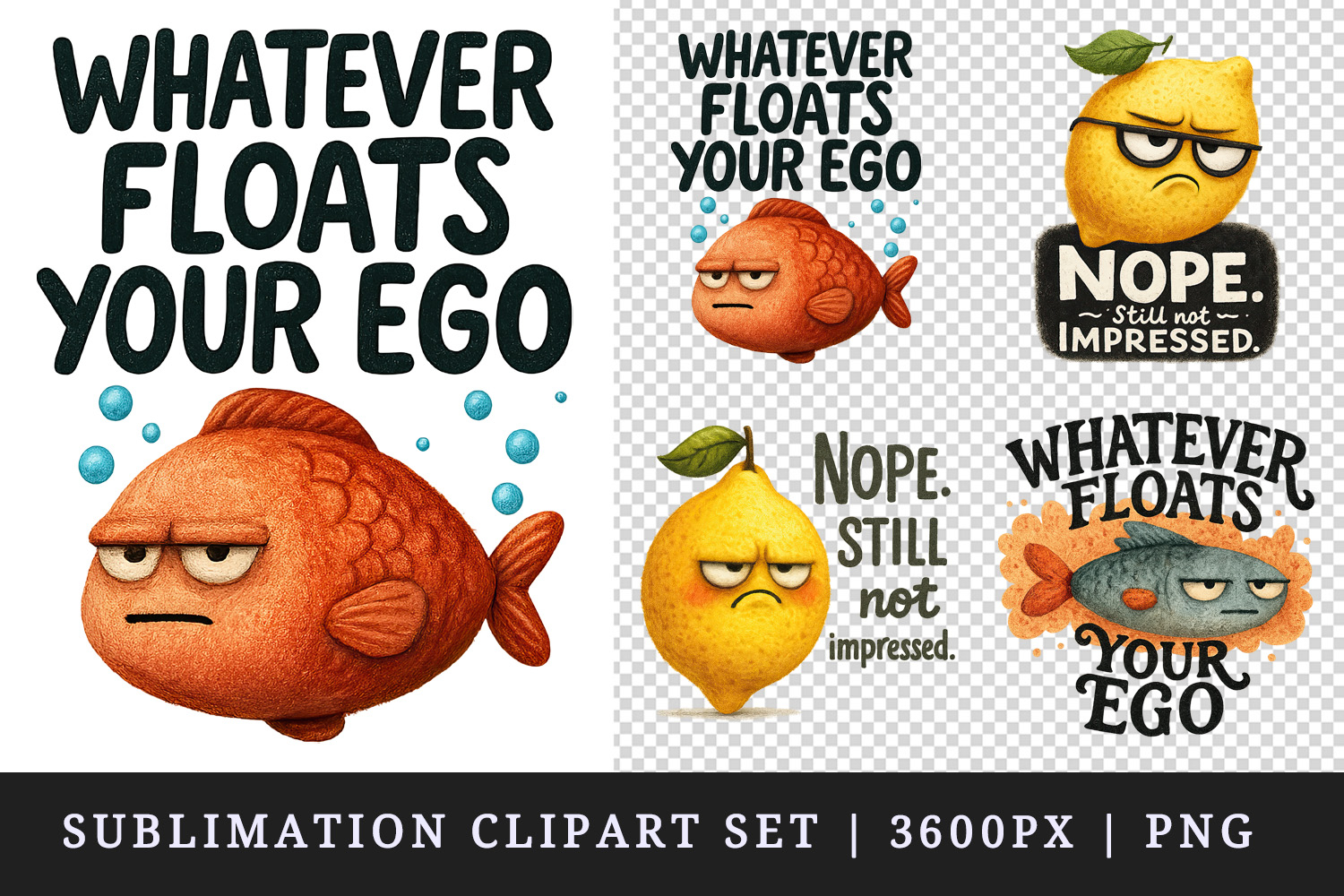 Funny Quotes clipart printable sublimation design png product image 1
