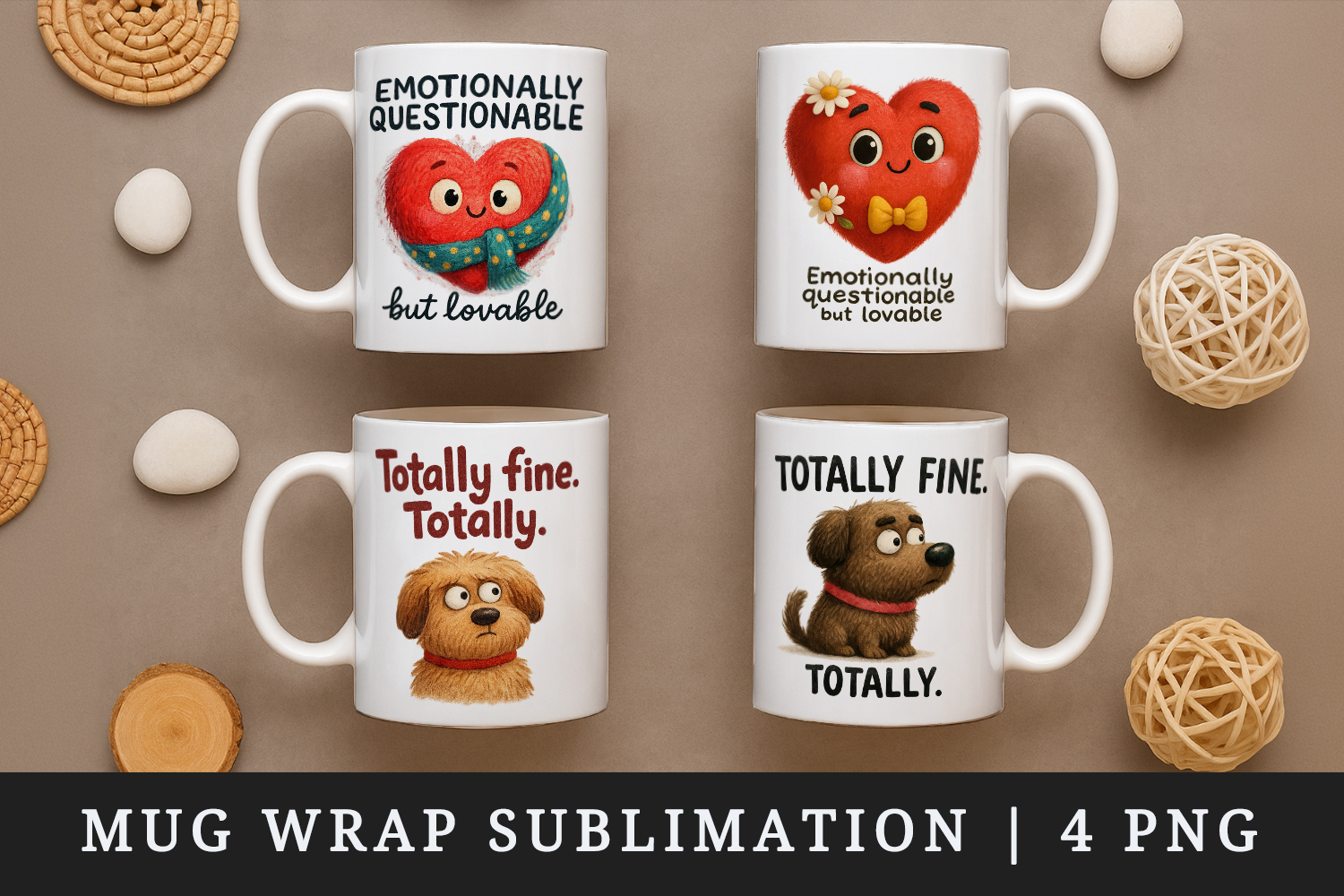 Funny Quotes mug wrap printable sublimation design product image 1
