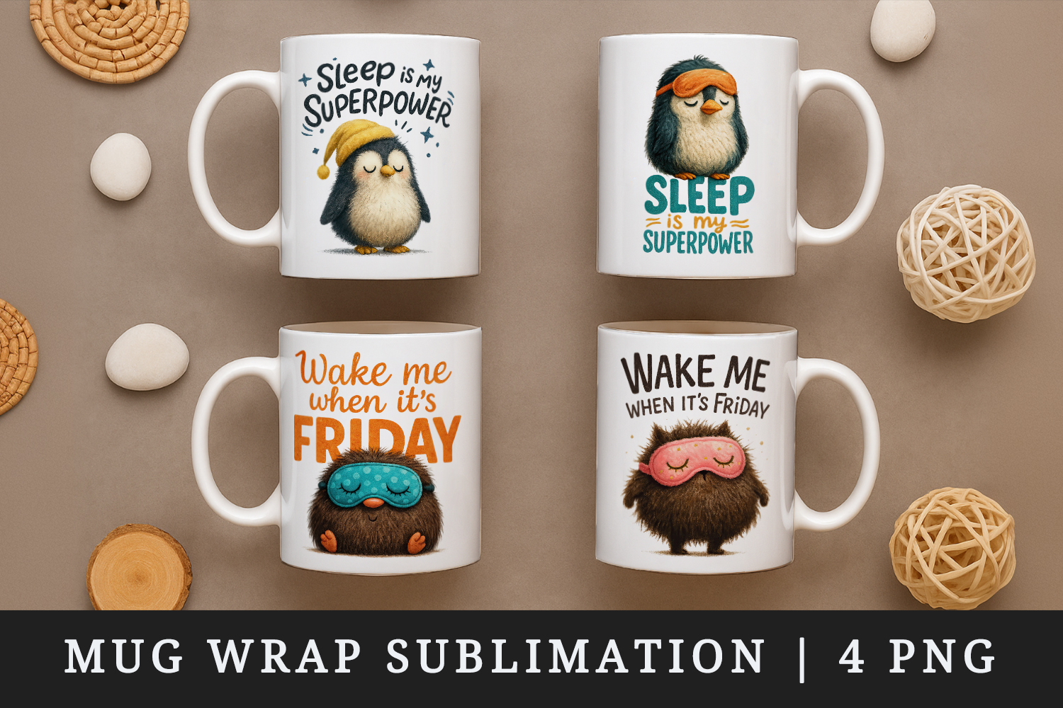 Funny Quotes mug wrap printable sublimation design product image 1