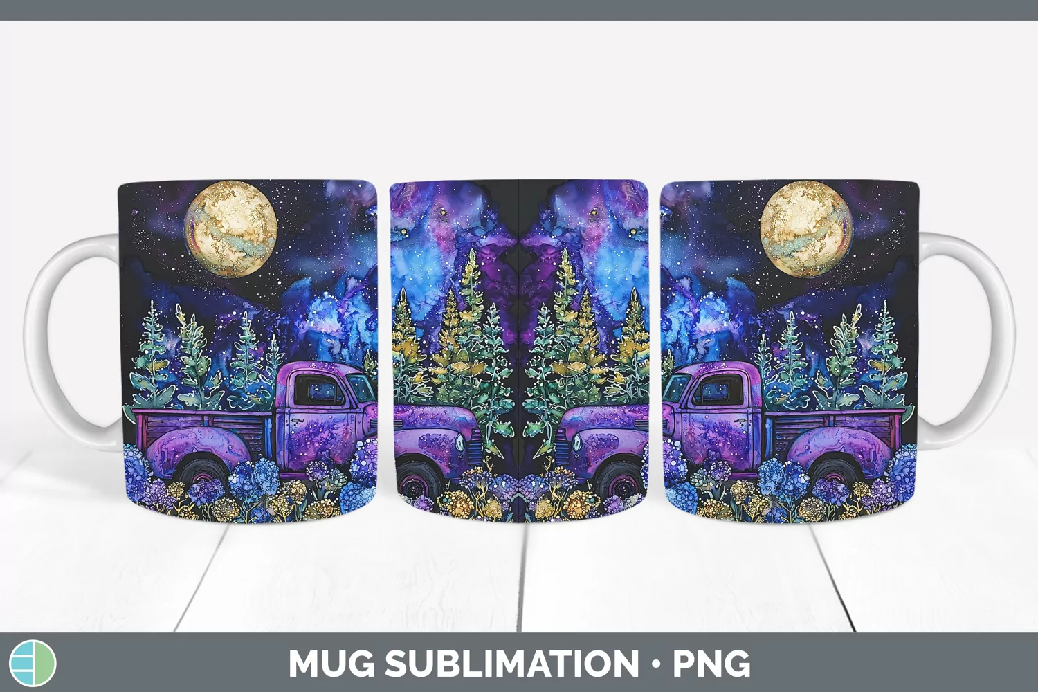 GorgeousGalaxy Mug Wrap design.