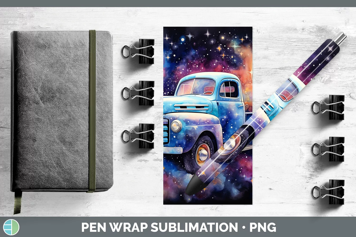 GorgeousGalaxy Pen Wrap design.
