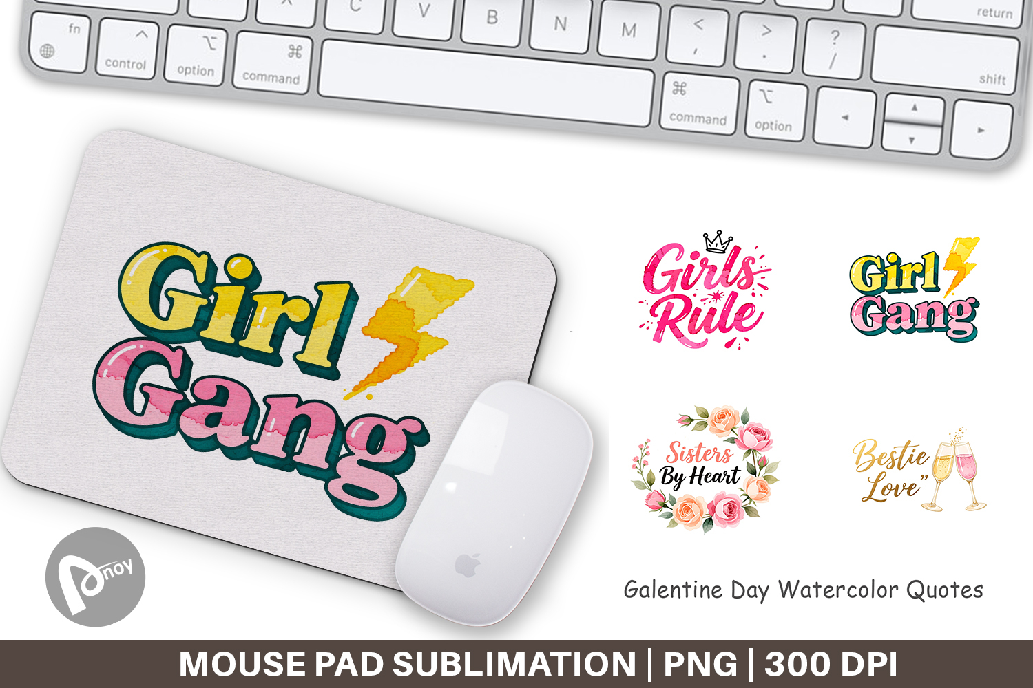 Galentine's Day Quotes Mouse Pad product image 1