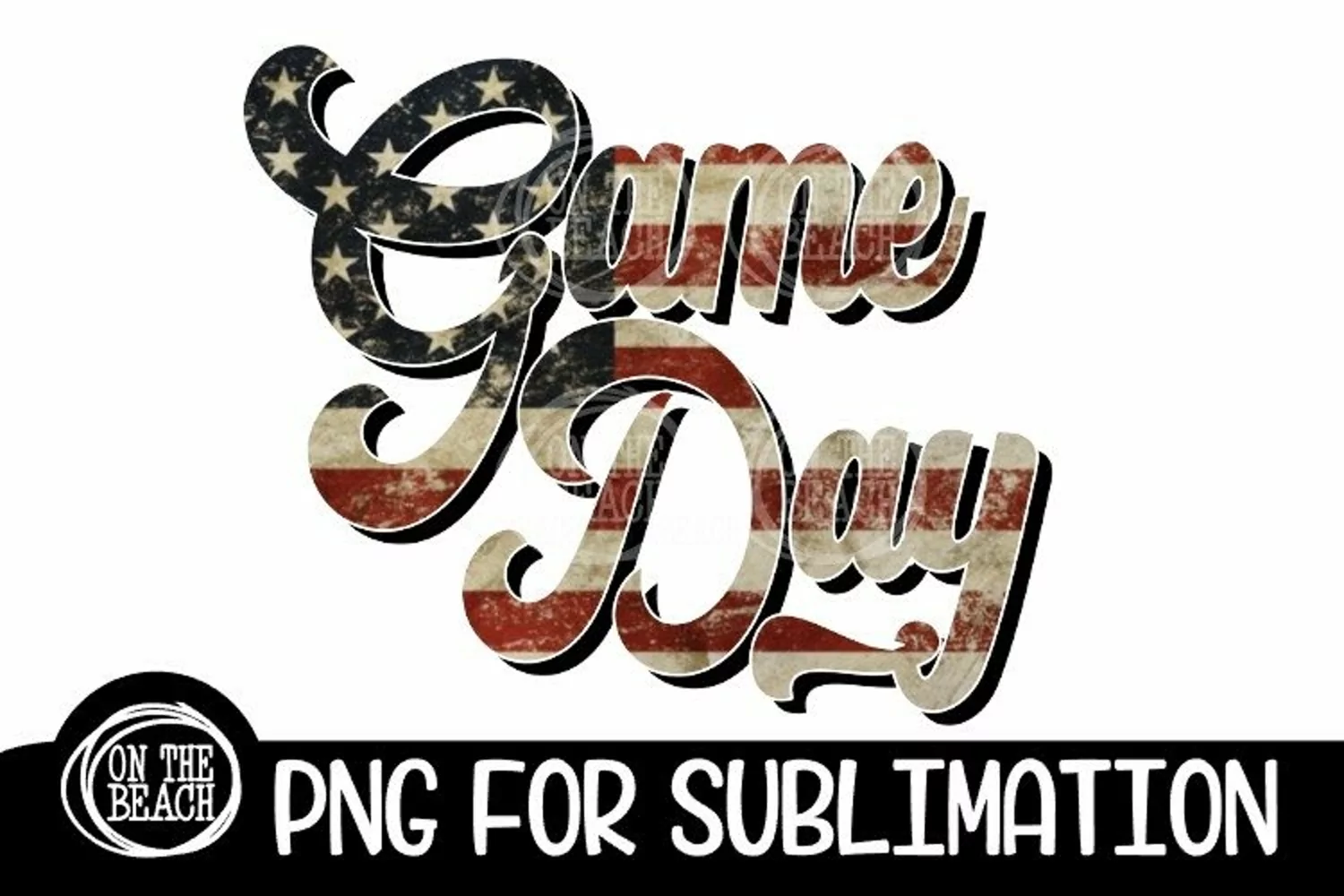 Game Day - Retro - Vintage Flag - 300 DPI - Sublimation product image 1