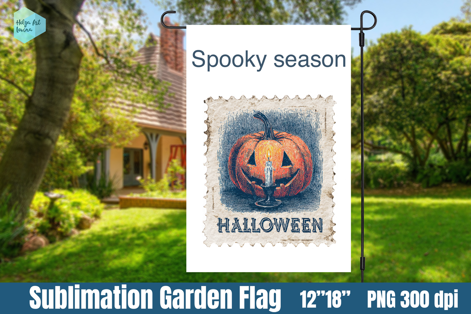 Garden Flag Sublimation designs | Halloween Sublimation product image 1
