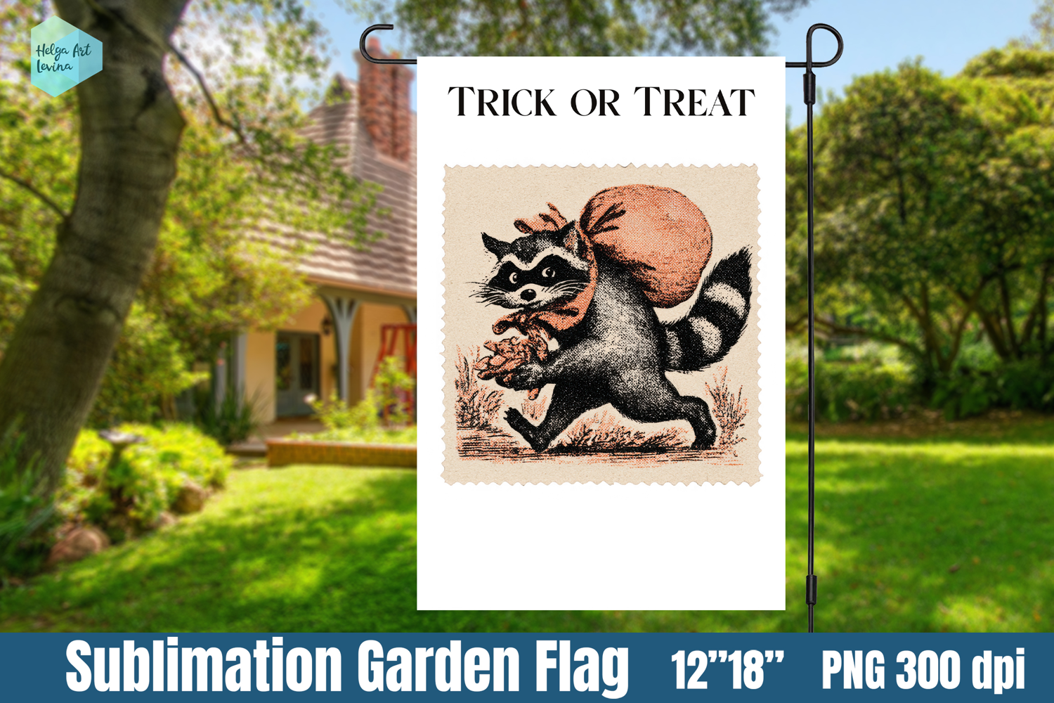 Garden Flag Sublimation designs | Halloween Sublimation product image 1
