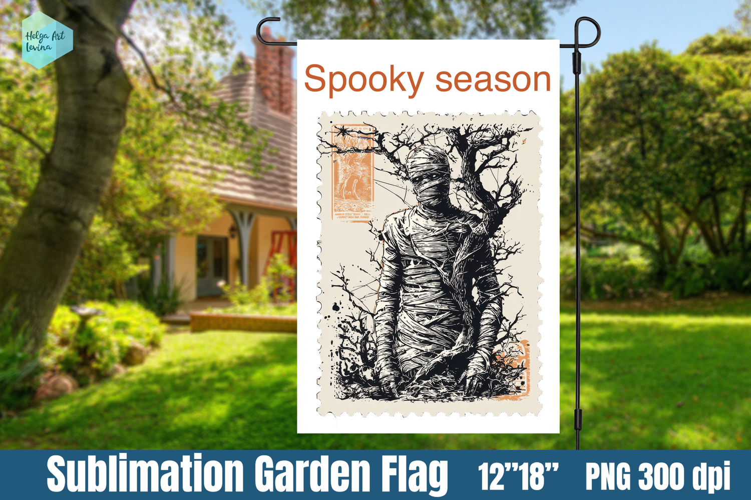 Garden Flag Sublimation designs | Halloween Sublimation product image 1