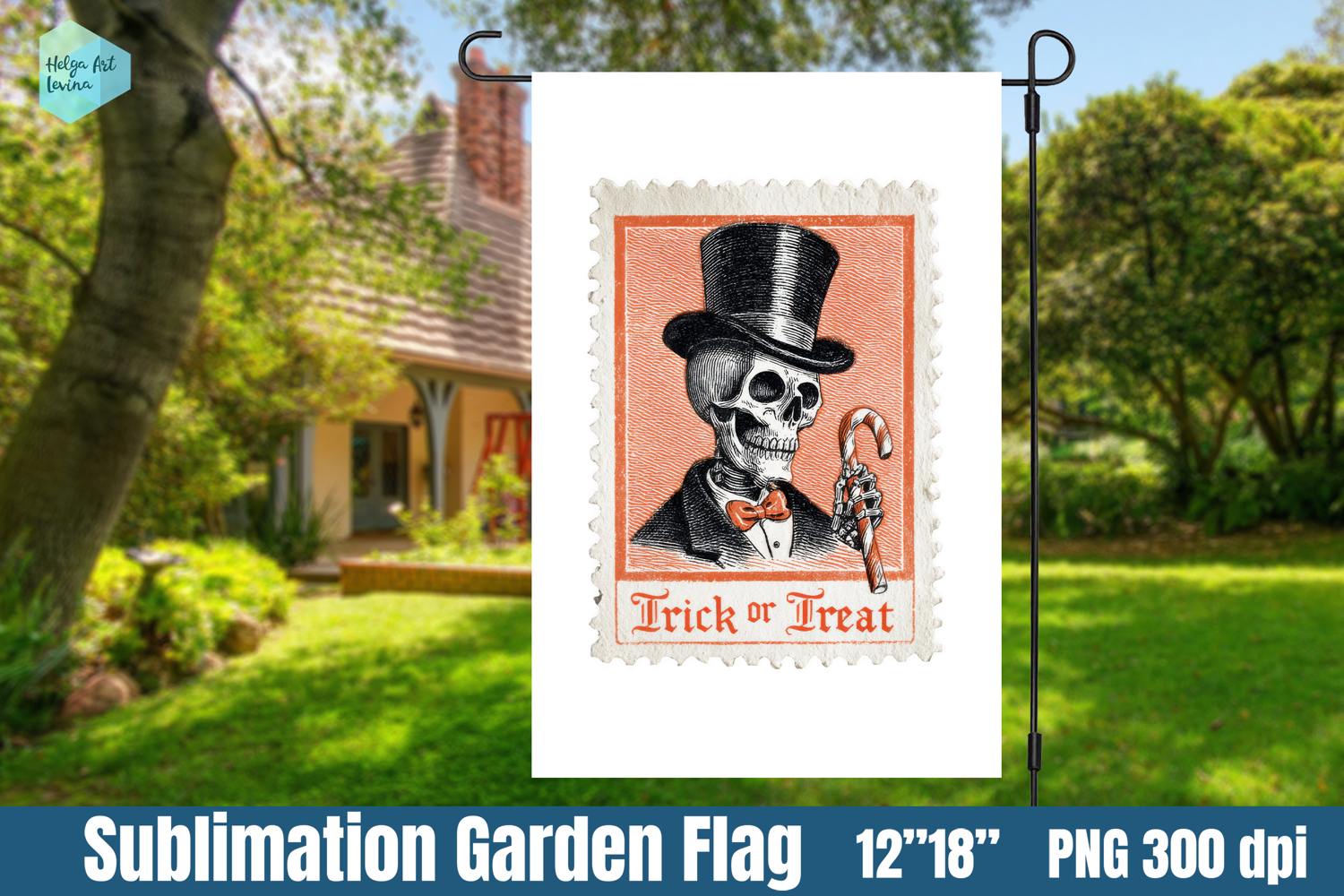 Garden Flag Sublimation designs | Halloween Sublimation product image 1