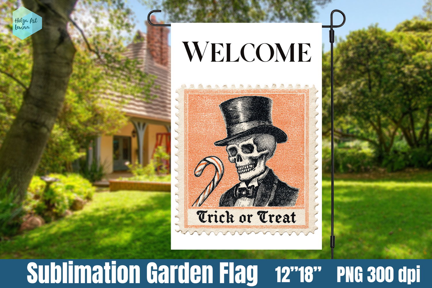 Garden Flag Sublimation designs | Halloween Sublimation product image 1