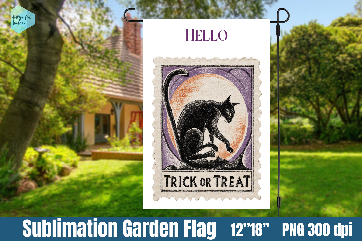 Garden Flag Sublimation designs | Halloween Sublimation product image 1