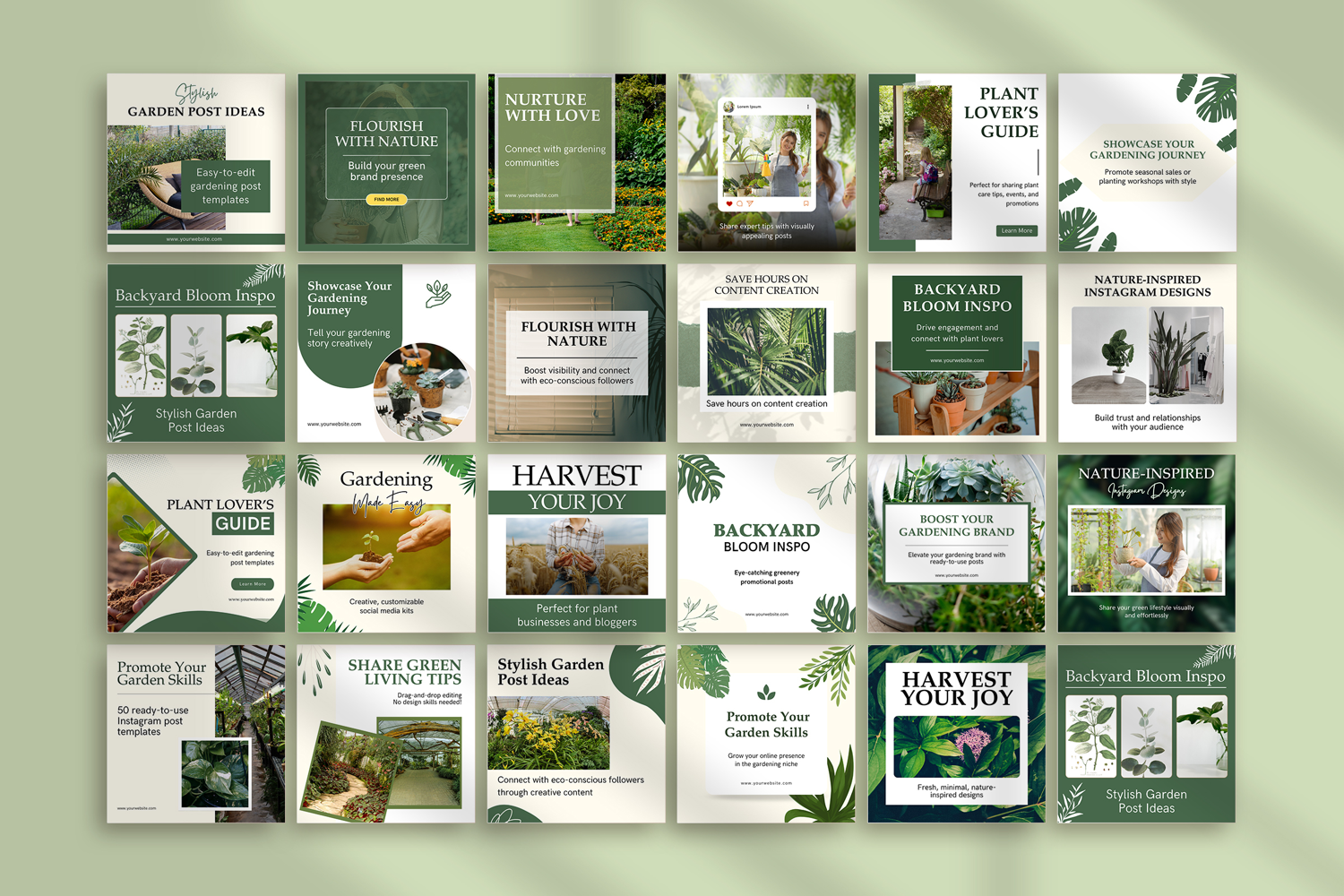 Gardening Instagram Canva Post Templates product image 1