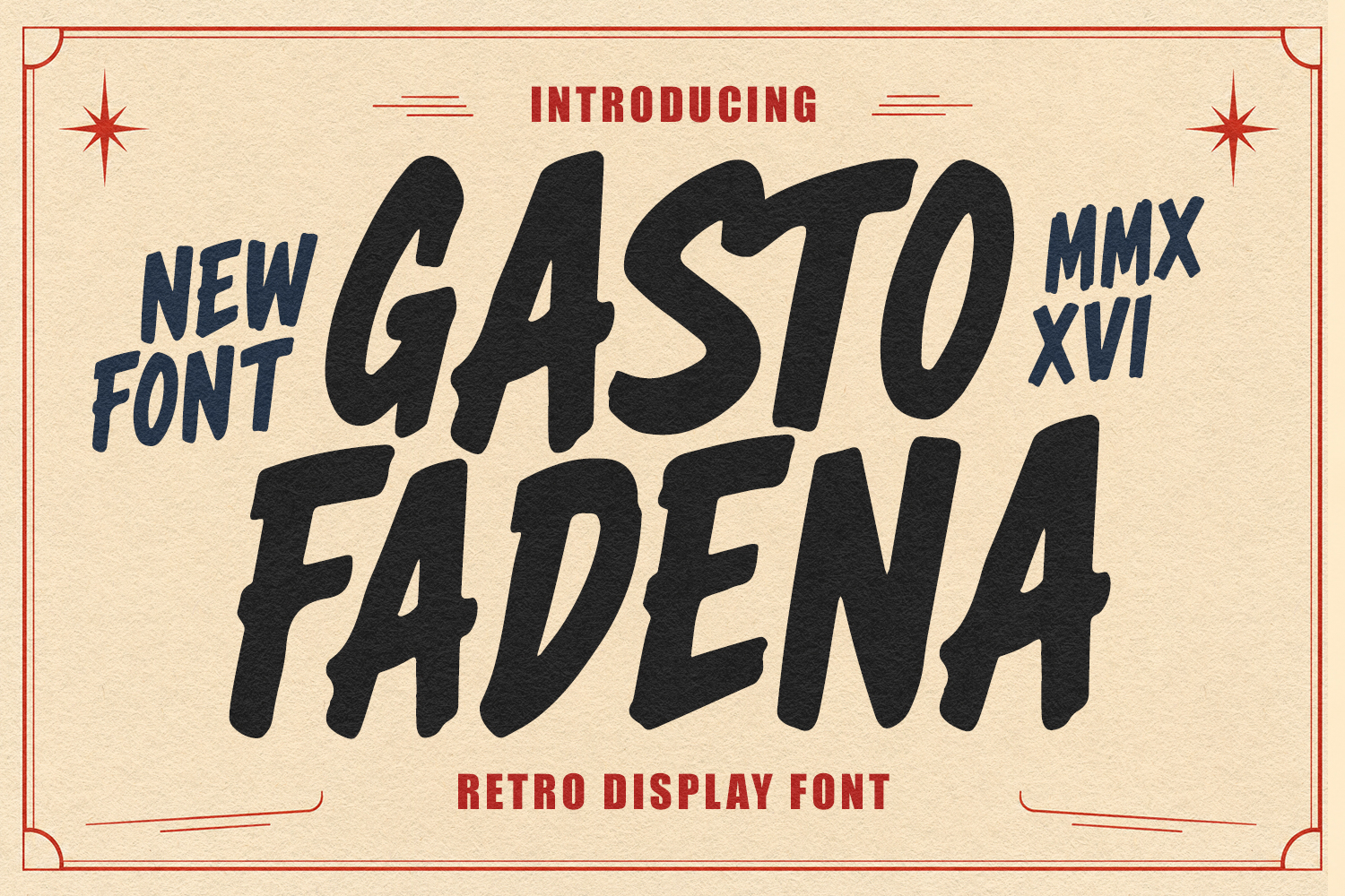 Gasto Fadena Bold Vintage Retro Display Font product image 1