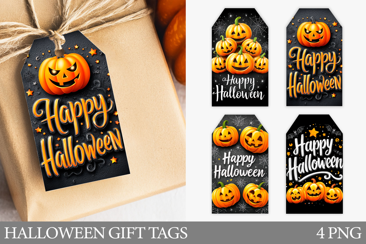 Halloween Pumpkin Gift Tag. Halloween Gift Tag Printable product image 1