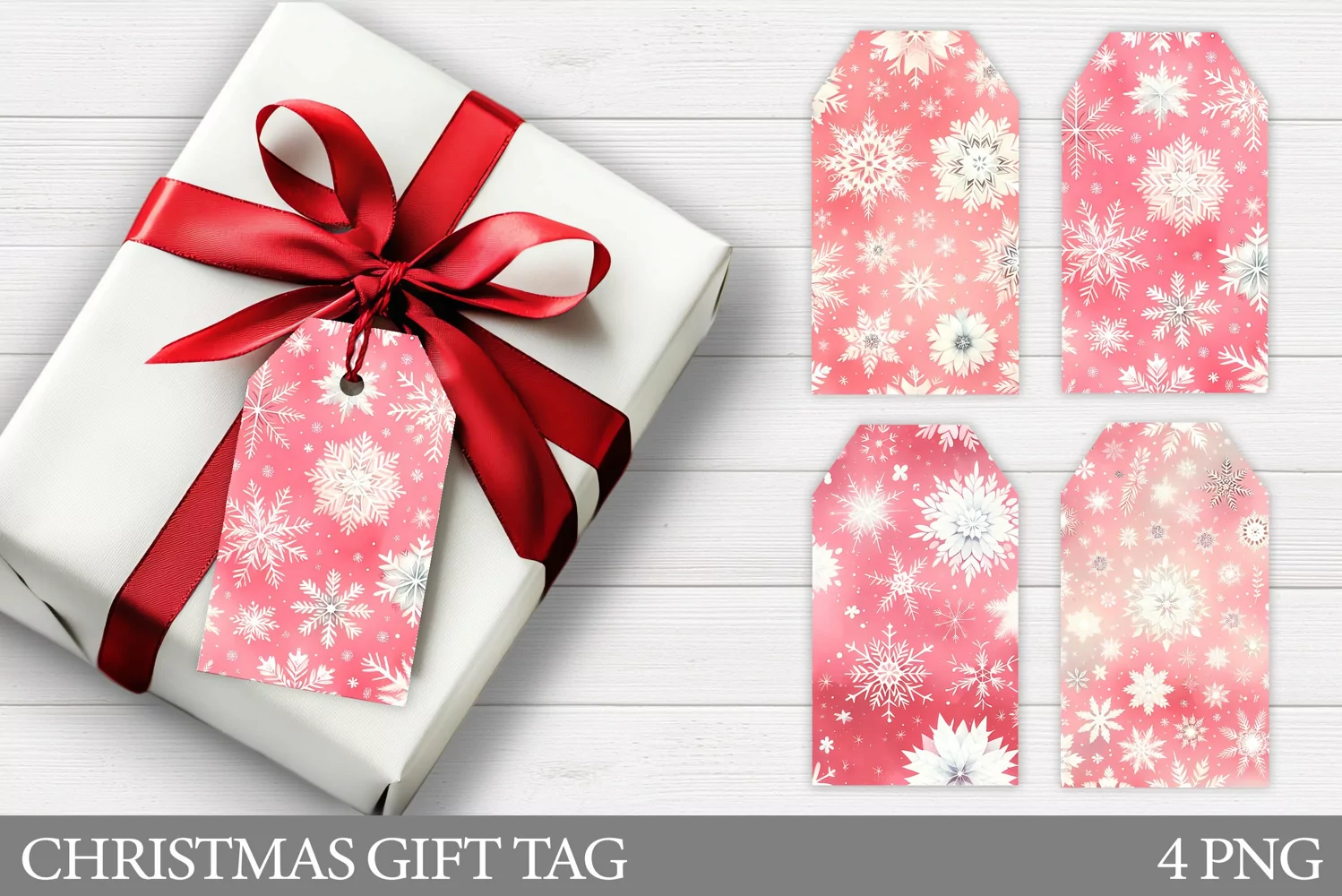 Snowflakes Gift Tag Design. Christmas Gift Tag Printable product image 1