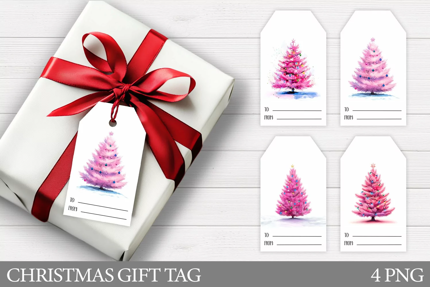 Christmas Tree Gift Tags. Christmas Gift Tag Printable product image 1