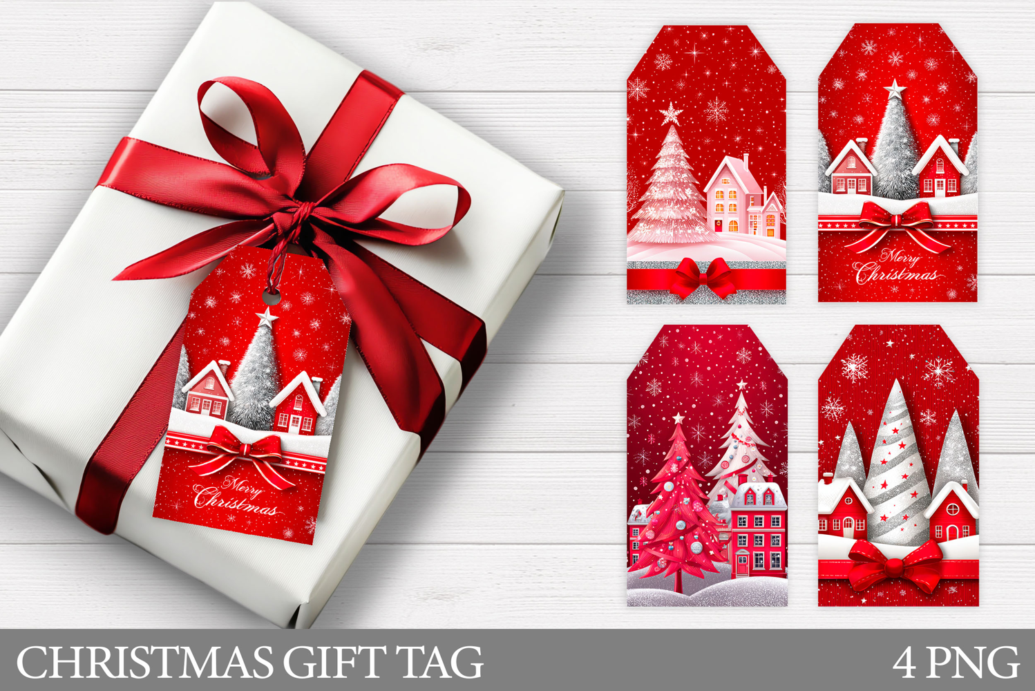 Christmas Gift Tag Printable. Christmas Tree Gift Tag Design product image 1